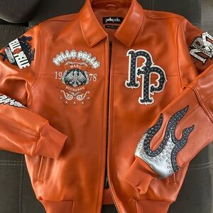 Pelle Pelle Men's Bold Orange Bomber Jacket